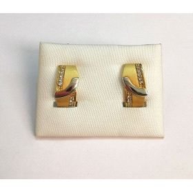 PENDIENTES ORO BICOLOR PIEDRA                                         