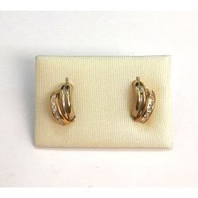 PENDIENTES ORO BICOLOR PIEDRA                                         