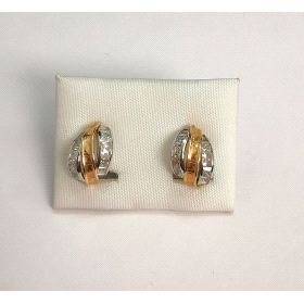 PENDIENTES ORO BICOLOR PIEDRA                                         