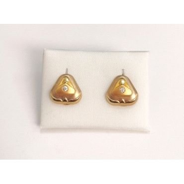 PENDIENTES ORO BICOLOR PIEDRA                                         