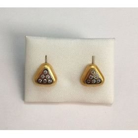PENDIENTES ORO BICOLOR PIEDRA                                         