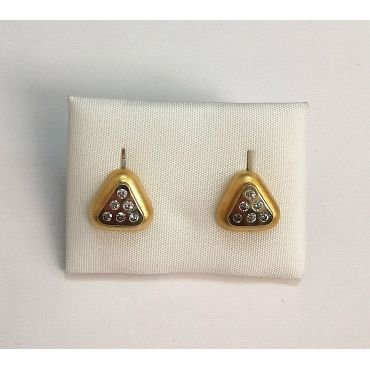 PENDIENTES ORO BICOLOR PIEDRA                                         