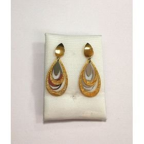 PENDIENTES ORO BICOLOR                                                