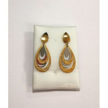 PENDIENTES ORO BICOLOR                                                