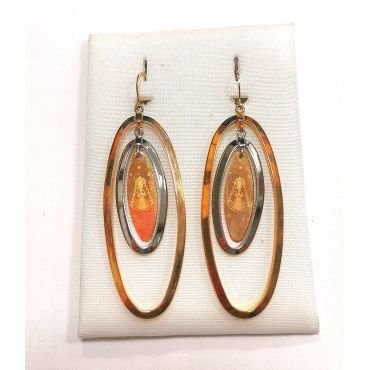 PENDIENTES ORO BICOLOR                                                