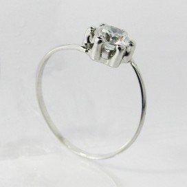 SORTIJA NIÑA ORO BLANCO PIEDRA