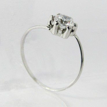 SORTIJA NIÑA ORO BLANCO PIEDRA