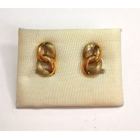 PENDIENTES ORO BICOLOR                                                