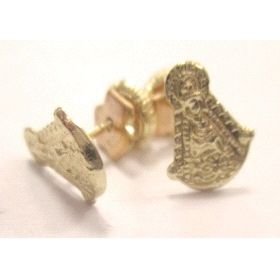 PENDIENTES AMARILLO VIRGEN DEL ROCIO 8 M.M.                           