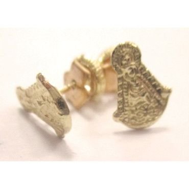 PENDIENTES AMARILLO VIRGEN DEL ROCIO 8 M.M.                           