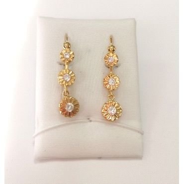 PENDIENTES ORO AMARILLO PIEDRA                                        