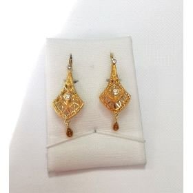 PENDIENTES ORO AMARILLO PIEDRA                                        