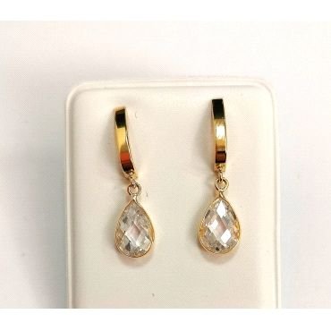PENDIENTES ORO AMARILLO PIEDRA                                        