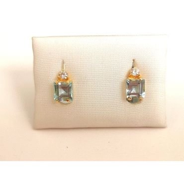PENDIENTES ORO AMARILLO PIEDRA                                        