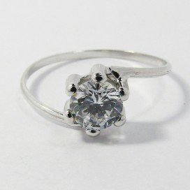 SORTIJA NIÑA ORO BLANCO PIEDRA