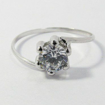 SORTIJA NIÑA ORO BLANCO PIEDRA
