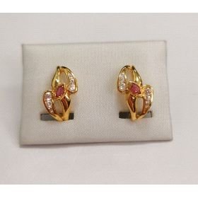 PENDIENTES ORO AMARILLO PIEDRA                                        