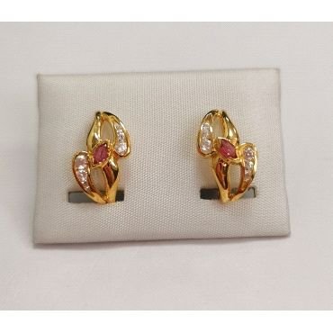 PENDIENTES ORO AMARILLO PIEDRA                                        