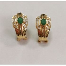 PENDIENTES ORO AMARILLO PIEDRA                                        