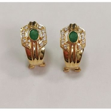 PENDIENTES ORO AMARILLO PIEDRA                                        
