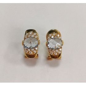 PENDIENTES ORO AMARILLO PIEDRA                                        