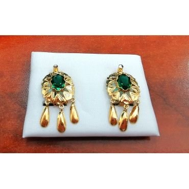 PENDIENTES ORO AMARILLO PIEDRA                                        