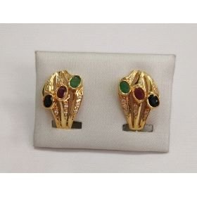 PENDIENTES ORO AMARILLO PIEDRA                                        