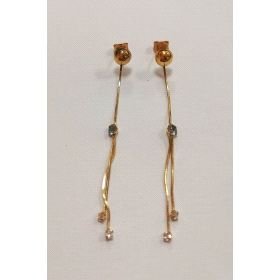 PENDIENTES ORO AMARILLO PIEDRA                                        
