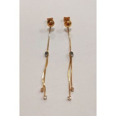 PENDIENTES ORO AMARILLO PIEDRA                                        