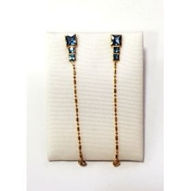 PENDIENTES ORO AMARILLO PIEDRA                                        