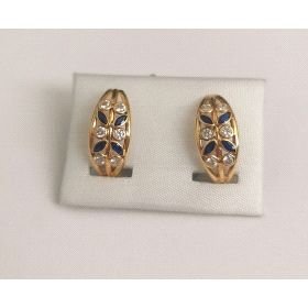 PENDIENTES ORO AMARILLO PIEDRA                                        