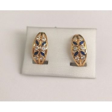 PENDIENTES ORO AMARILLO PIEDRA                                        