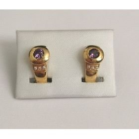PENDIENTES ORO AMARILLO PIEDRA                                        