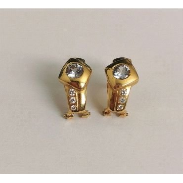 PENDIENTES ORO AMARILLO PIEDRA                                        