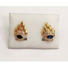 PENDIENTES ORO AMARILLO PIEDRA                                        