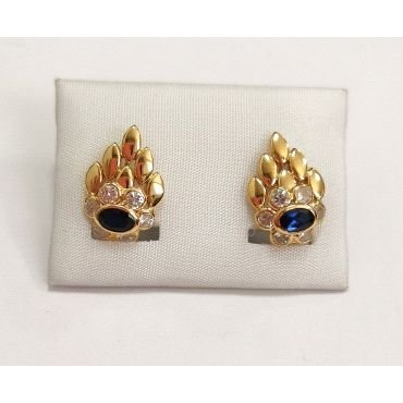 PENDIENTES ORO AMARILLO PIEDRA                                        