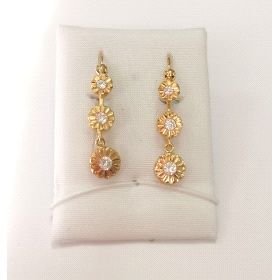 PENDIENTES ORO AMARILLO PIEDRA                                        