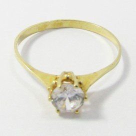 SORTIJA NIÑA ORO AMARILLO PIEDRA
