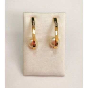 PENDIENTES NIÑA ORO AMARILLO PERLA                                    