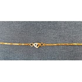 PULSERA SRA. ORO BICOLOR ITALIANO PIEDRA