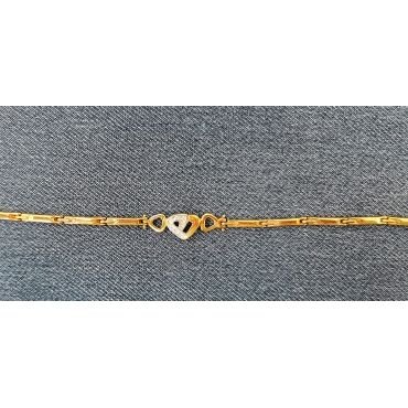 PULSERA SRA. ORO BICOLOR ITALIANO PIEDRA