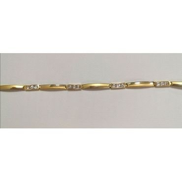 PULSERA SRA. ORO AMARILLO CIRCONITA CARRIL                            