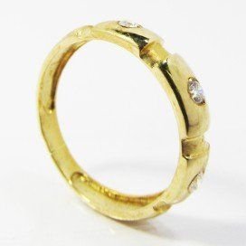 SORTIJA NIÑA ORO AMARILLO PIEDRA