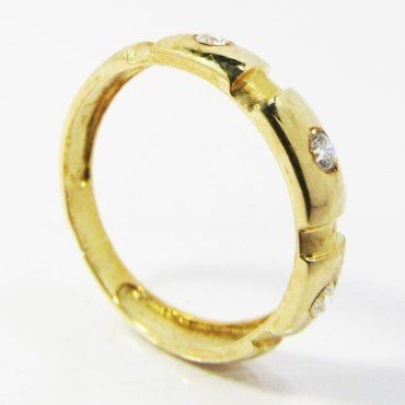 SORTIJA NIÑA ORO AMARILLO PIEDRA