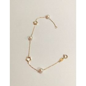 PULSERA ESTRELLA NACAR Y PERLA COMUNION                               