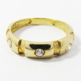 SORTIJA NIÑA ORO AMARILLO PIEDRA