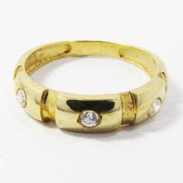 SORTIJA NIÑA ORO AMARILLO PIEDRA