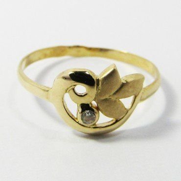 SORTIJA NIÑA ORO AMARILLO PIEDRA