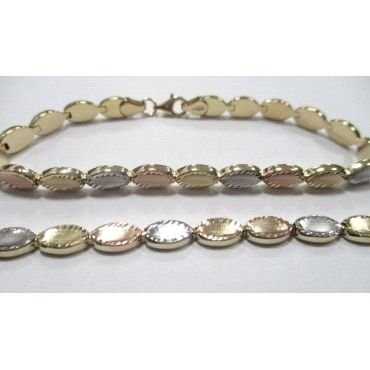 PULSERA SRA. ORO TRICOLOR                                             
