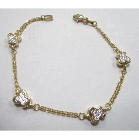 PULSERA SRA. ORO BICOLOR MARIPOSA                                     